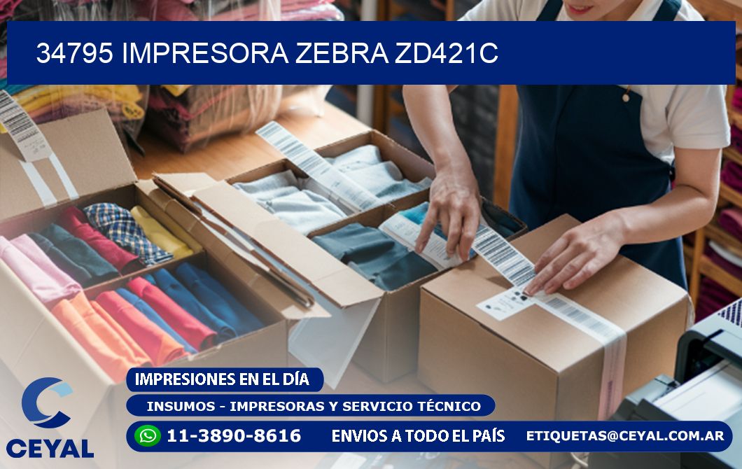 34795 Impresora Zebra zd421c
