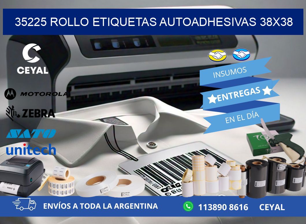 35225 Rollo Etiquetas autoadhesivas 38×38