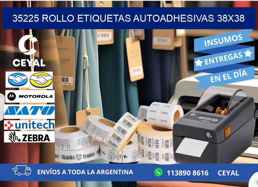35225 Rollo Etiquetas autoadhesivas 38x38