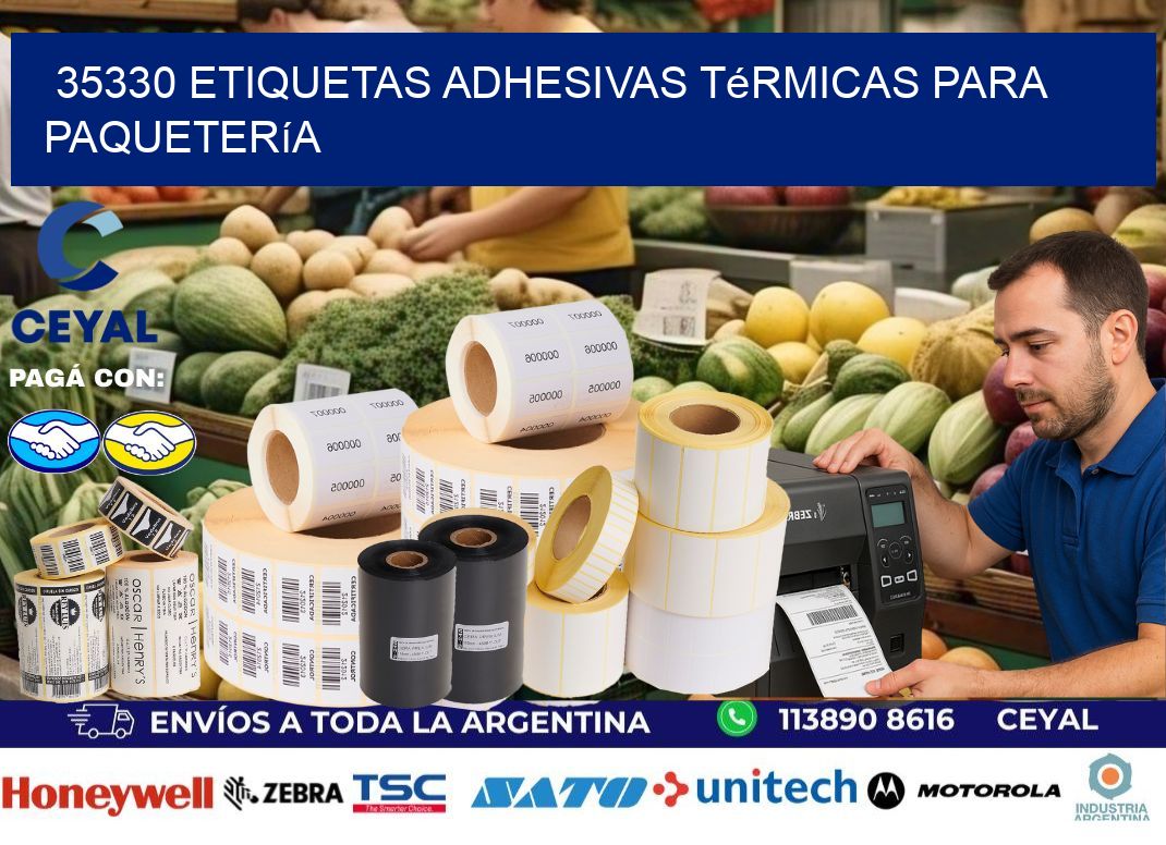 35330 etiquetas adhesivas térmicas para paquetería
