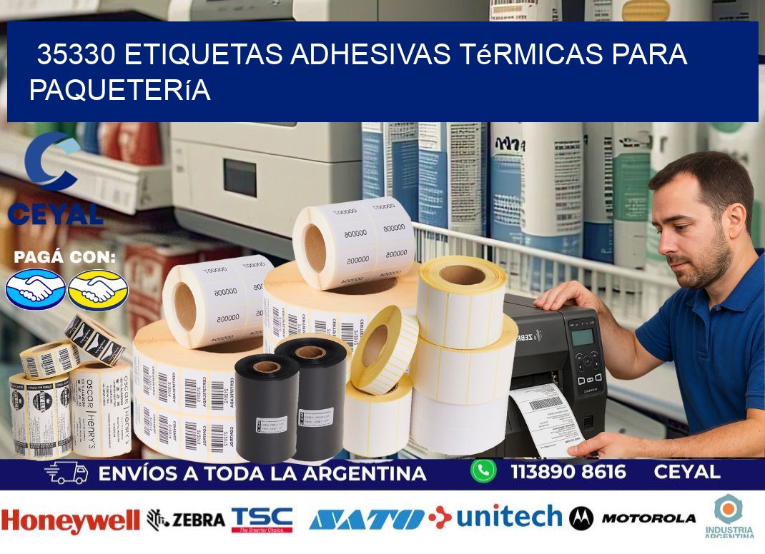 35330 etiquetas adhesivas térmicas para paquetería