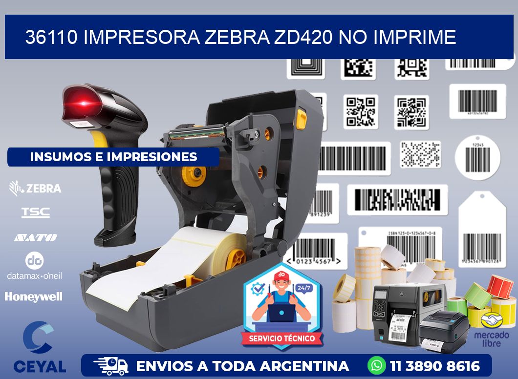 36110 Impresora Zebra ZD420 no imprime