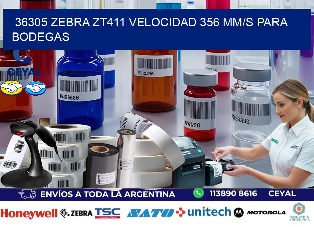 36305 Zebra ZT411 velocidad 356 mm/s para bodegas