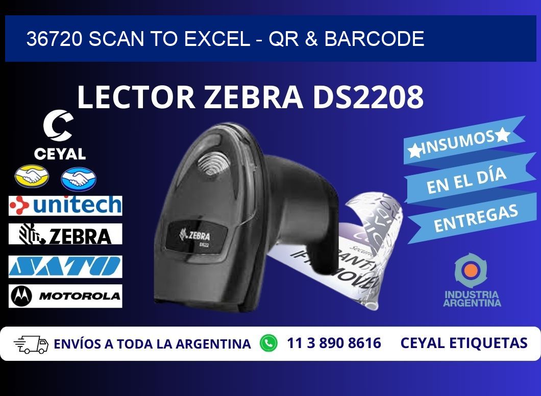 36720 Scan to Excel - QR & Barcode