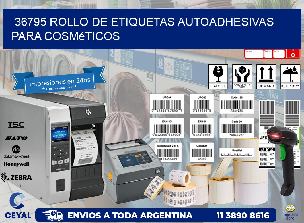 36795 rollo de etiquetas autoadhesivas para cosméticos