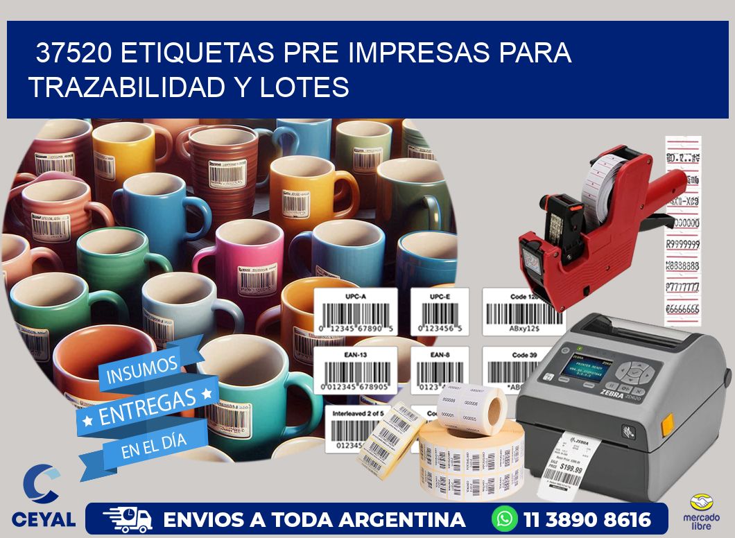 37520 etiquetas pre impresas para trazabilidad y lotes