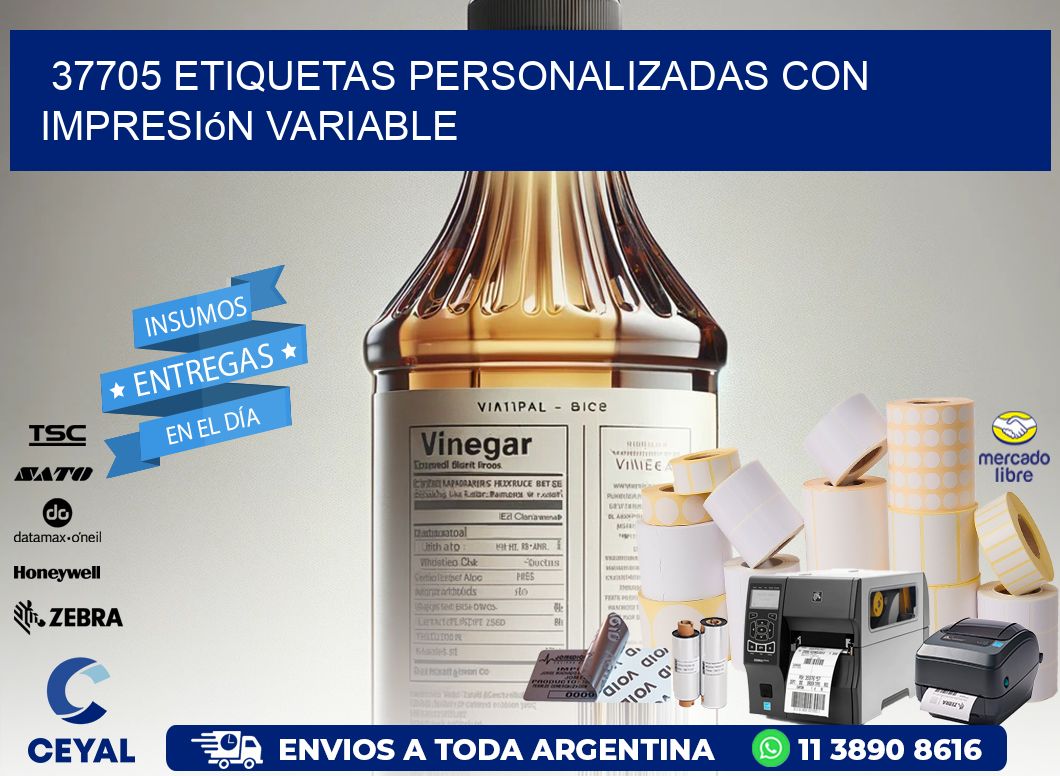 37705 etiquetas personalizadas con impresión variable