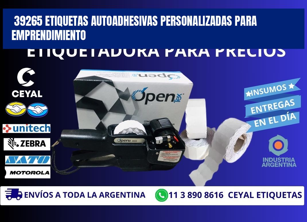 39265 etiquetas autoadhesivas personalizadas para emprendimiento