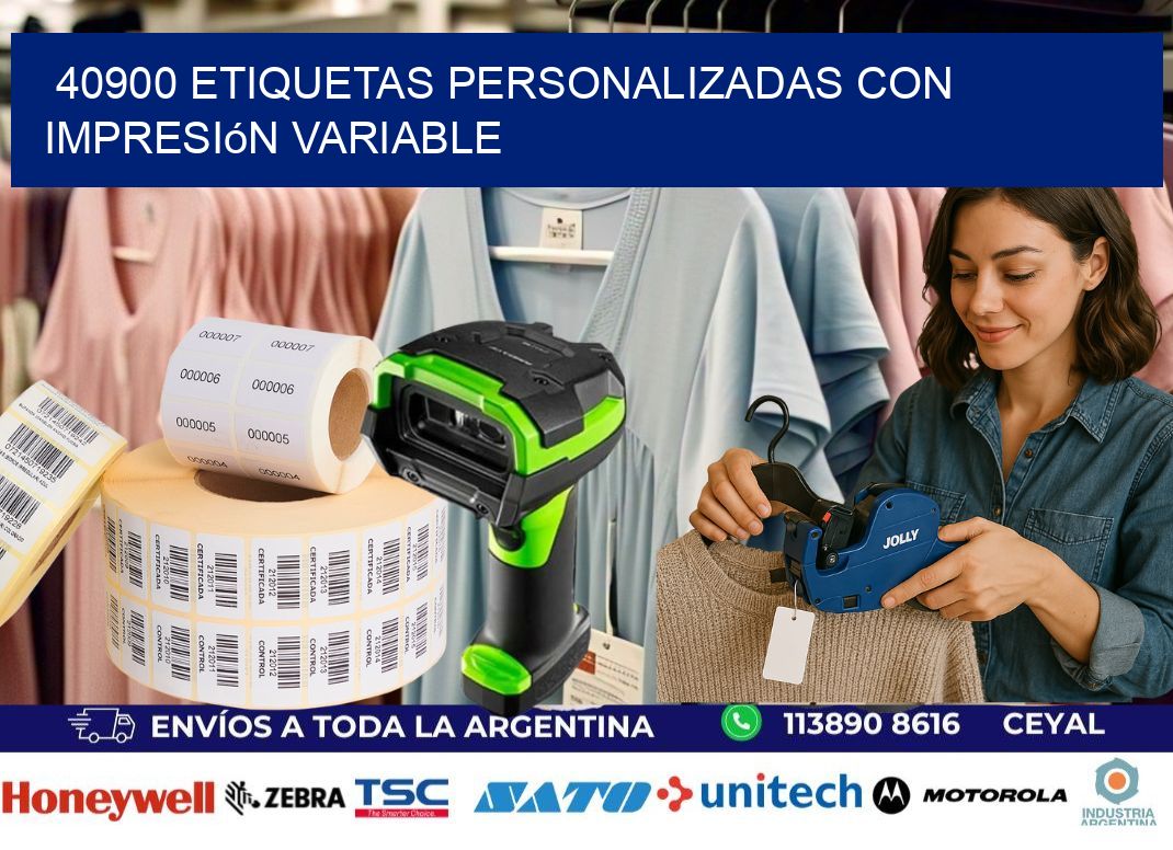 40900 etiquetas personalizadas con impresión variable