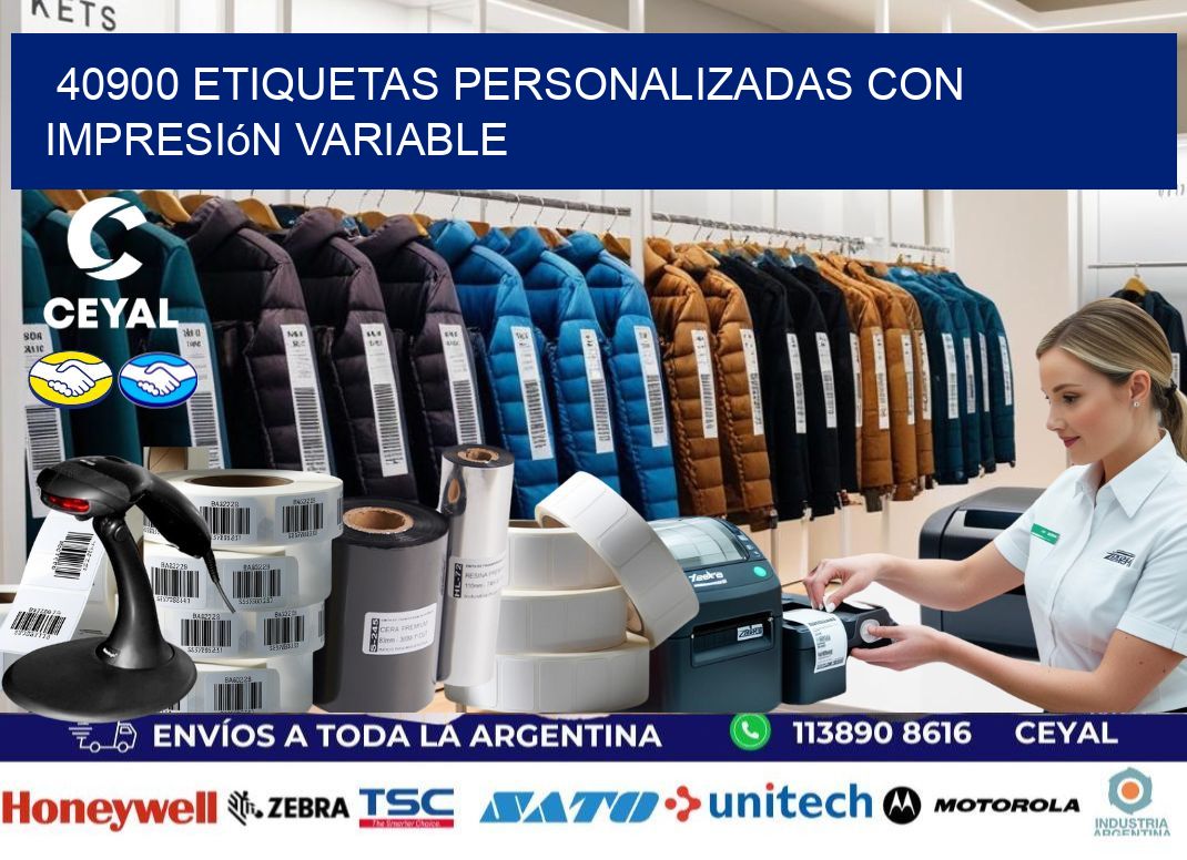 40900 etiquetas personalizadas con impresión variable