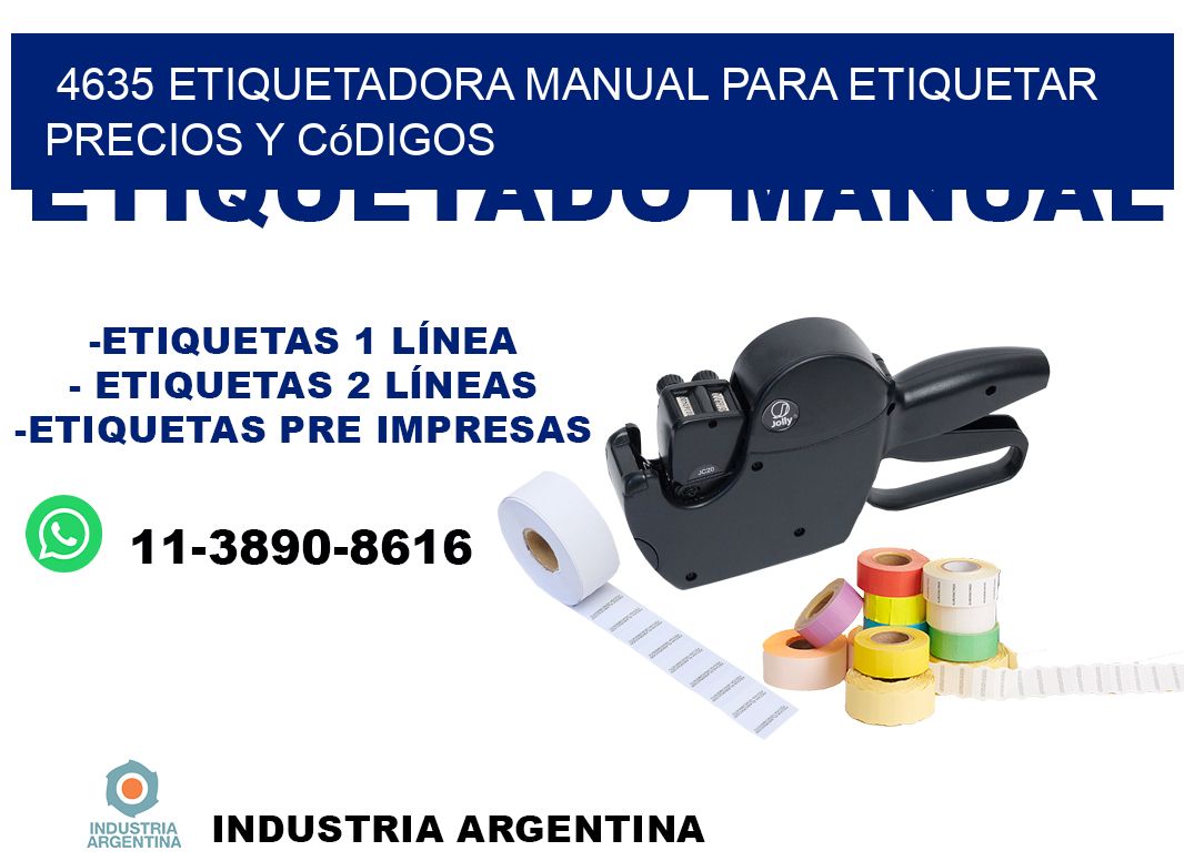 4635 etiquetadora manual para etiquetar precios y códigos