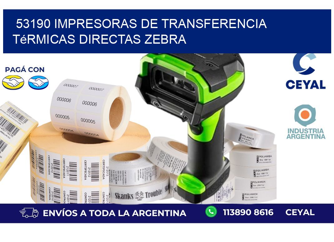 53190 impresoras de Transferencia térmicas directas zebra