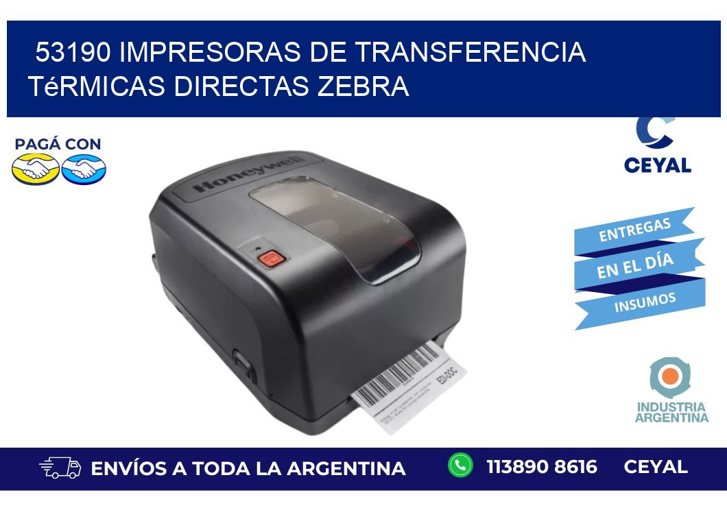 53190 impresoras de Transferencia térmicas directas zebra