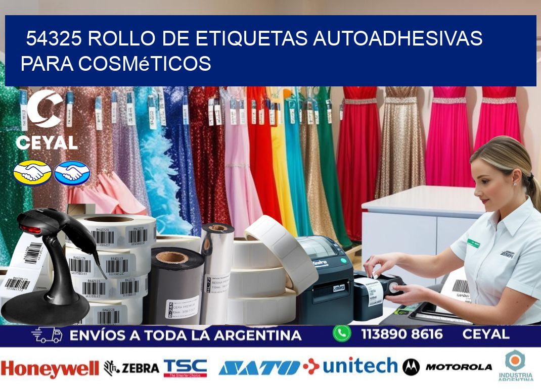 54325 rollo de etiquetas autoadhesivas para cosméticos
