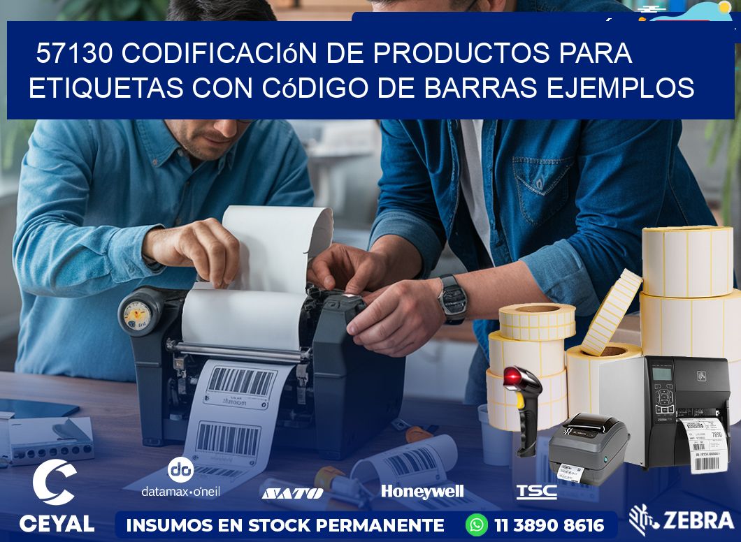 57130 Codificación de productos para etiquetas con código de barras ejemplos