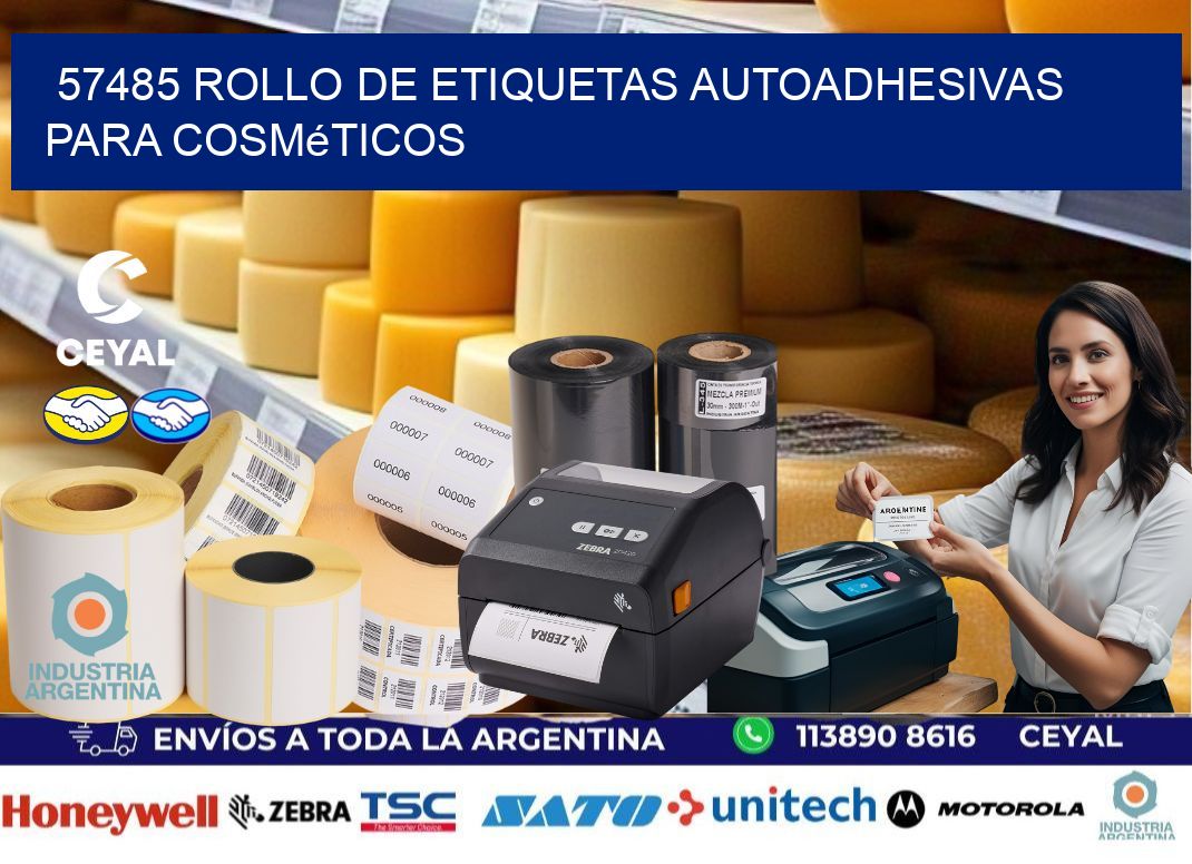 57485 rollo de etiquetas autoadhesivas para cosméticos