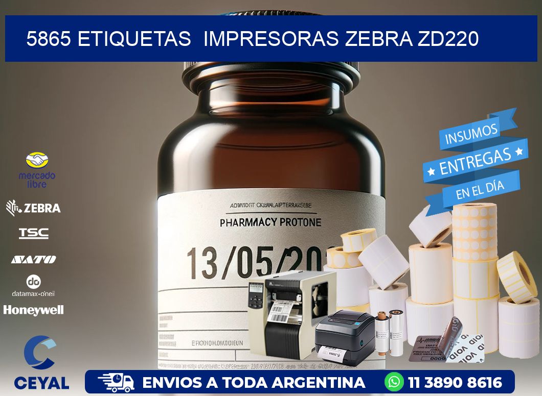 5865 etiquetas  impresoras zebra zd220