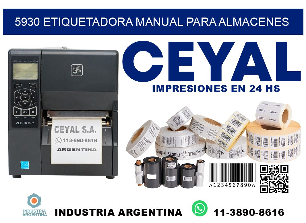 5930 etiquetadora manual para almacenes