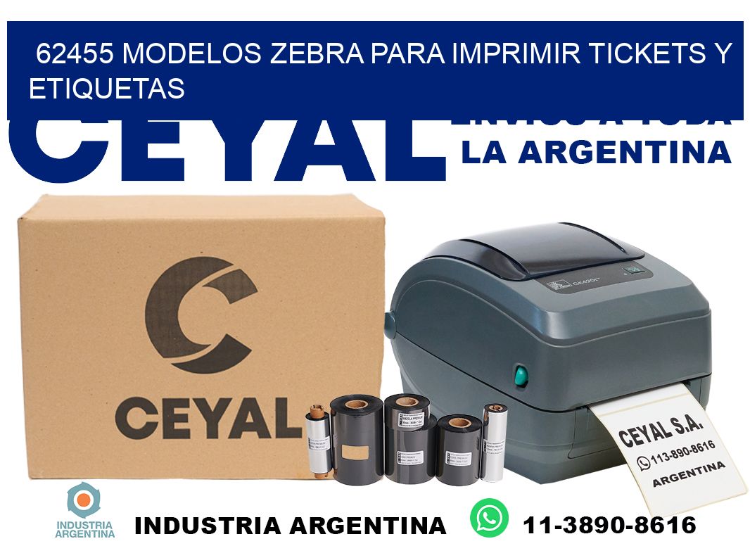 62455 modelos zebra para imprimir tickets y etiquetas