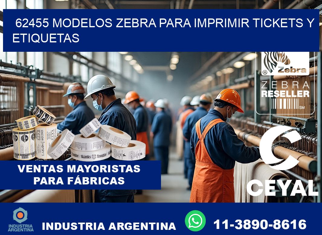 62455 modelos zebra para imprimir tickets y etiquetas