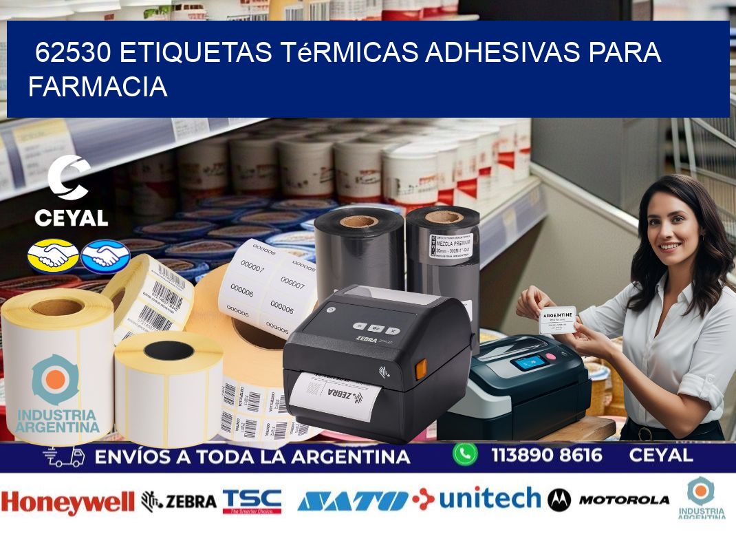 62530 etiquetas térmicas adhesivas para farmacia