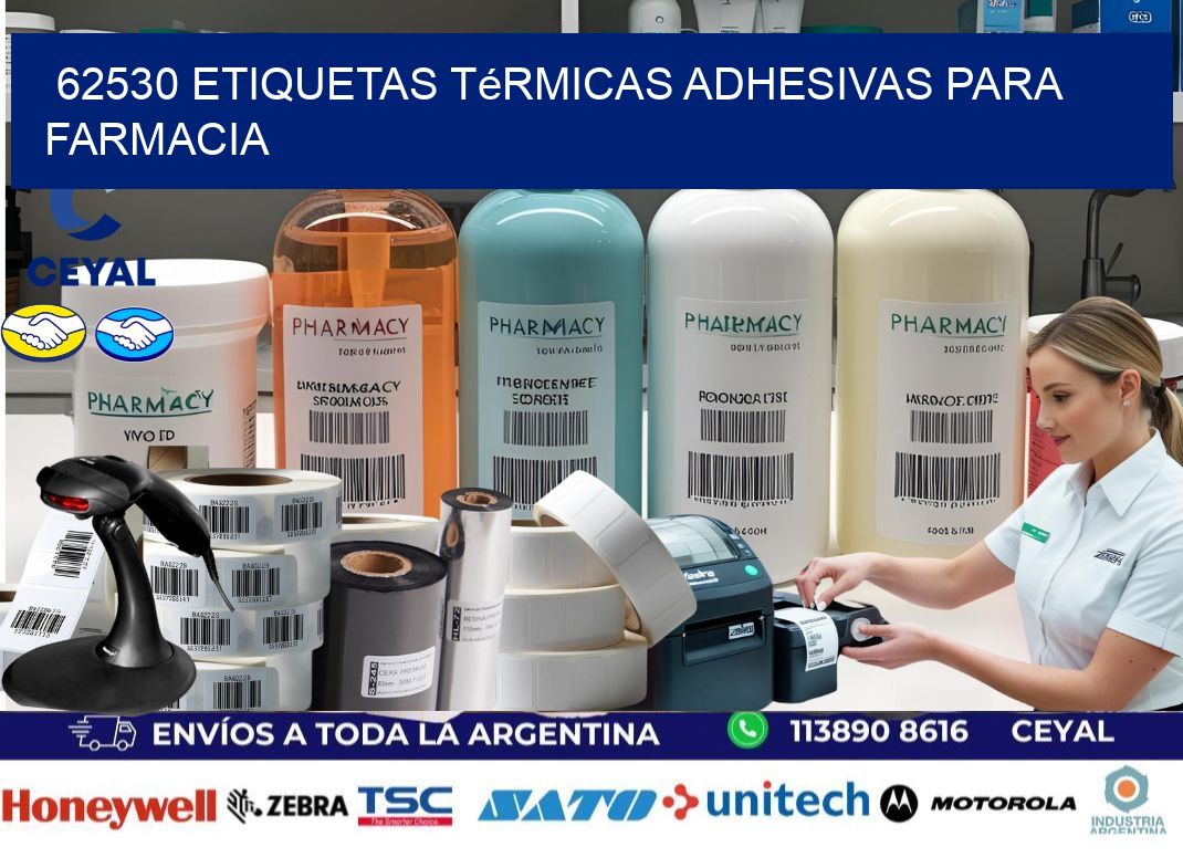 62530 etiquetas térmicas adhesivas para farmacia