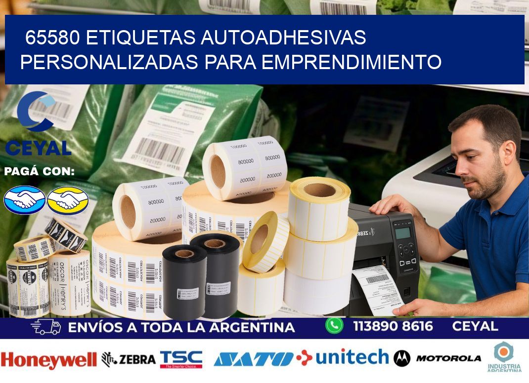 65580 etiquetas autoadhesivas personalizadas para emprendimiento
