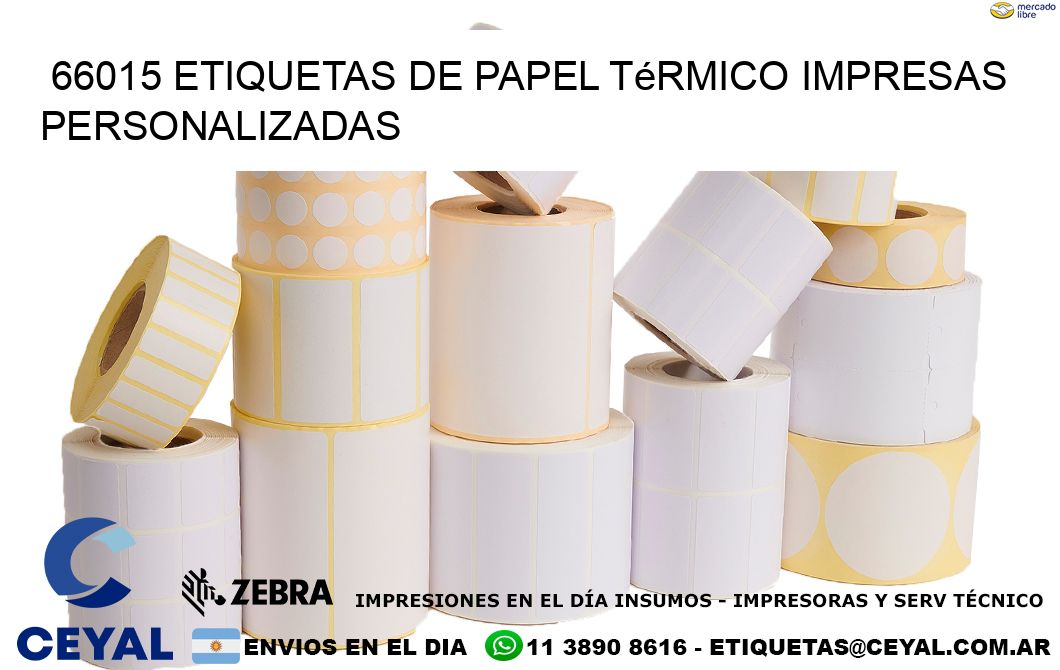 66015 Etiquetas de papel térmico impresas personalizadas