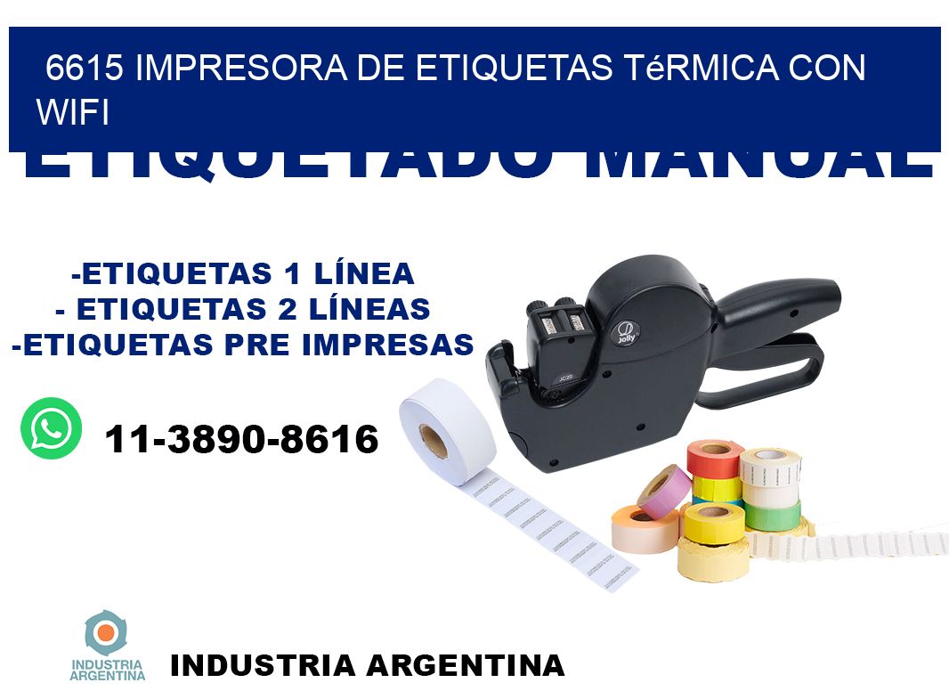 6615 impresora de etiquetas térmica con wifi