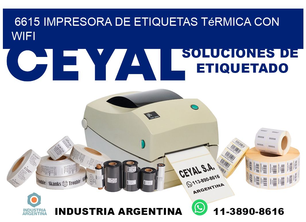 6615 impresora de etiquetas térmica con wifi