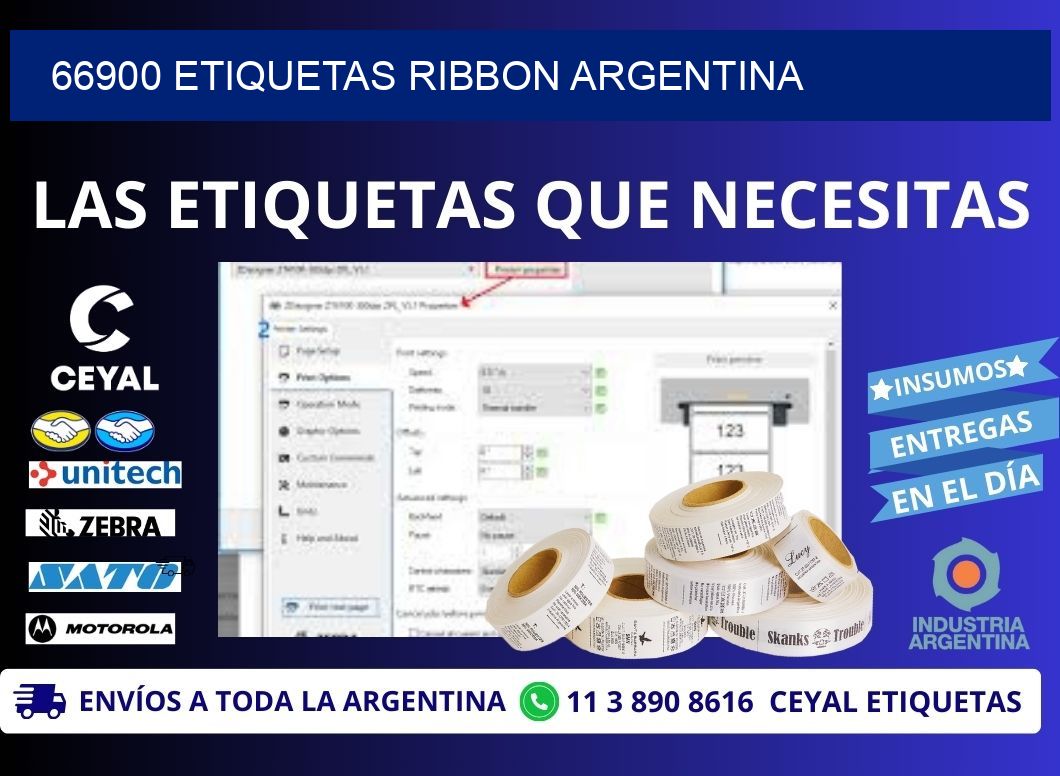 66900 etiquetas ribbon argentina