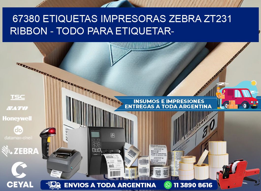 67380 etiquetas impresoras zebra zt231 ribbon - Todo para Etiquetar-