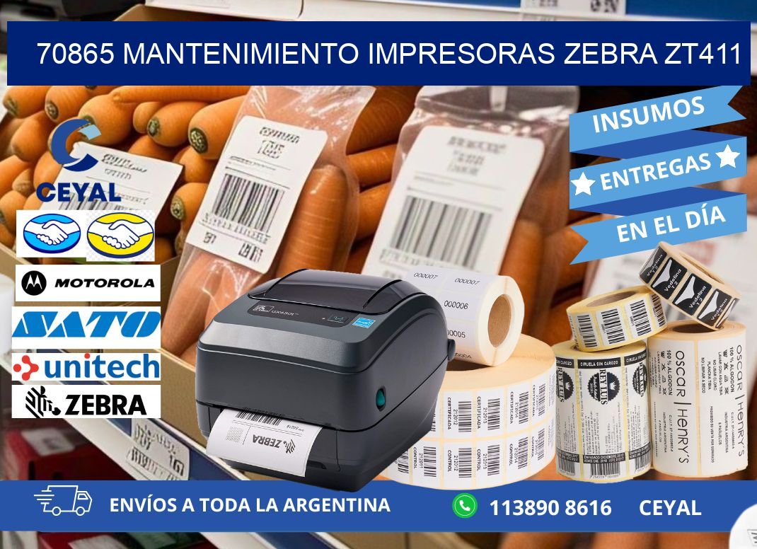 70865 mantenimiento impresoras zebra zt411