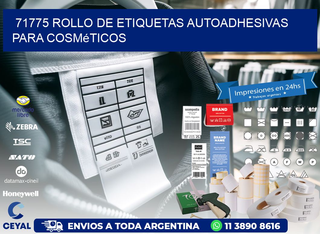 71775 rollo de etiquetas autoadhesivas para cosméticos