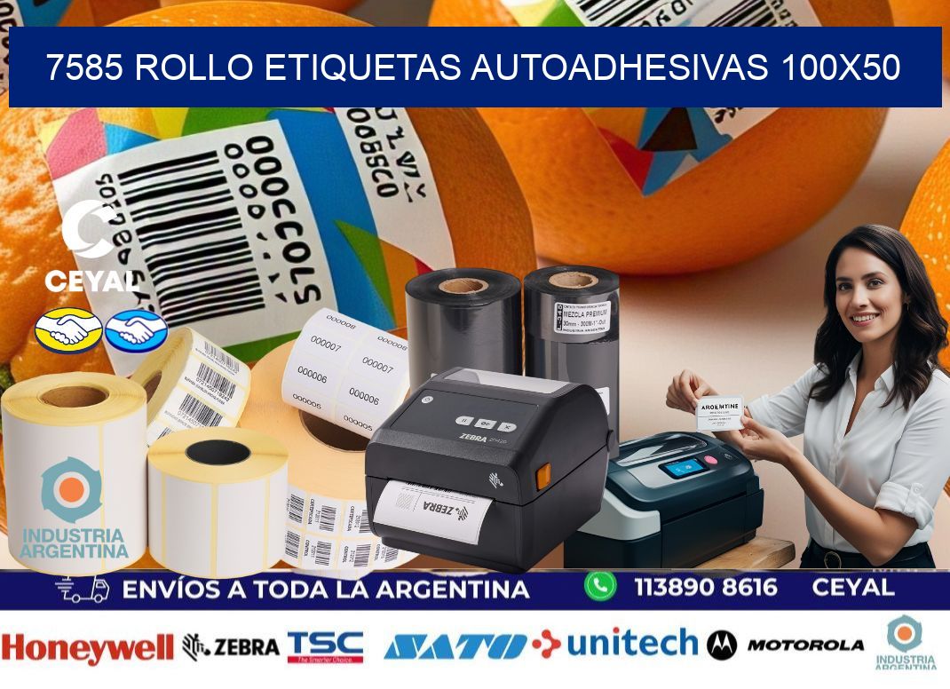 7585 Rollo Etiquetas autoadhesivas 100x50