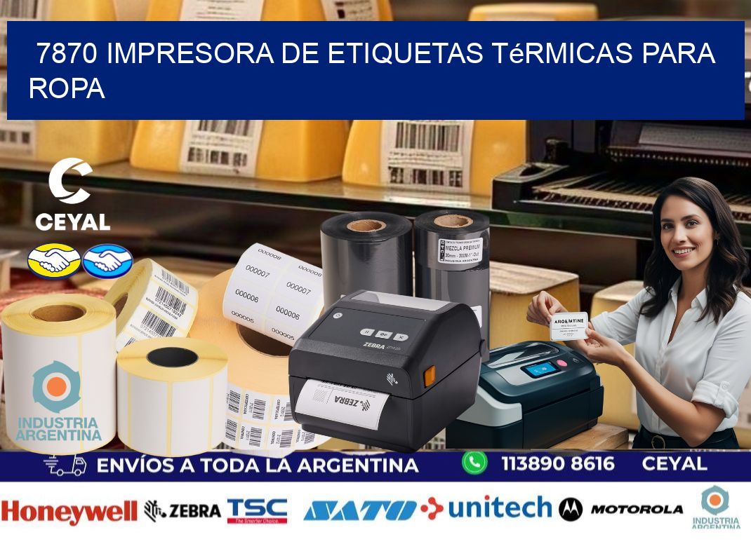 7870 impresora de etiquetas térmicas para ropa