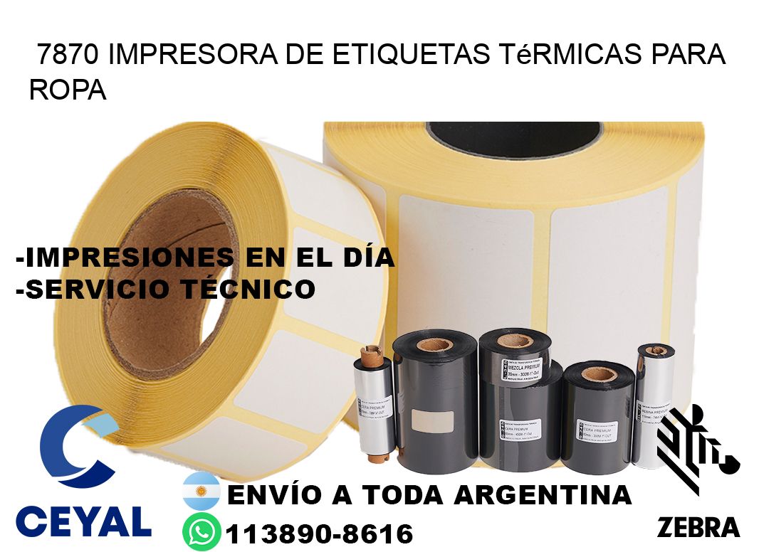 7870 impresora de etiquetas térmicas para ropa
