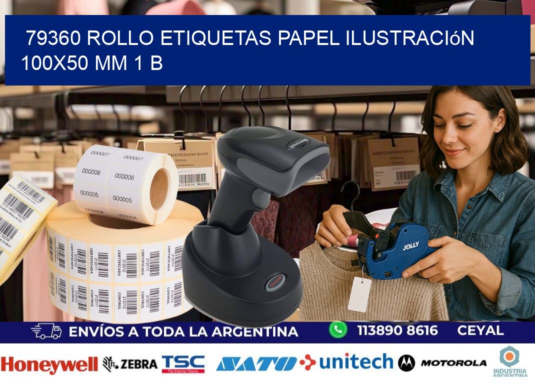 79360 Rollo Etiquetas Papel Ilustración 100x50 Mm 1 B