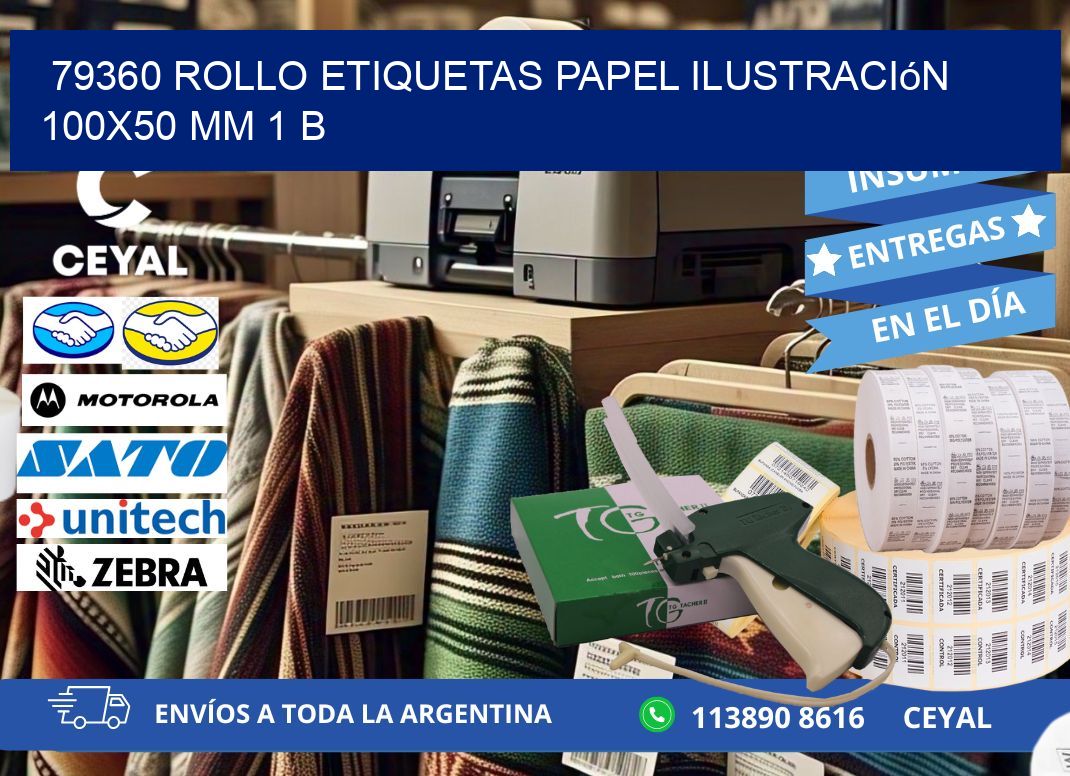 79360 Rollo Etiquetas Papel Ilustración 100x50 Mm 1 B