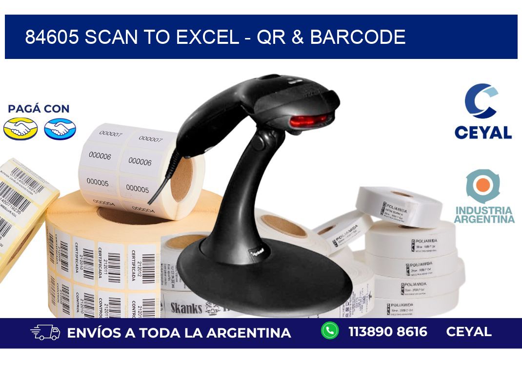 84605 Scan to Excel - QR & Barcode