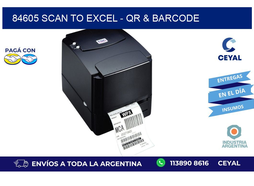 84605 Scan to Excel - QR & Barcode
