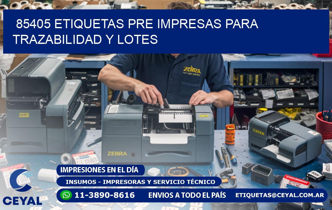 85405 etiquetas pre impresas para trazabilidad y lotes