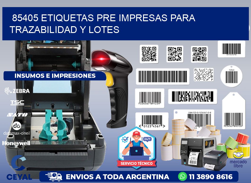 85405 etiquetas pre impresas para trazabilidad y lotes