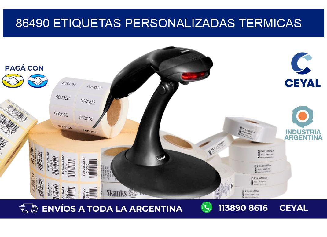86490 Etiquetas personalizadas termicas