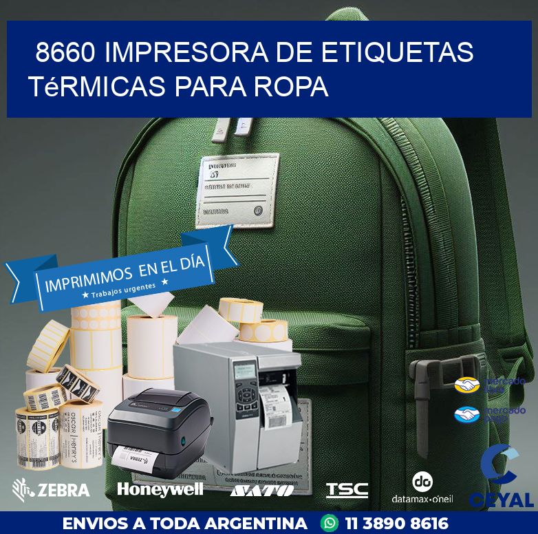 8660 impresora de etiquetas térmicas para ropa