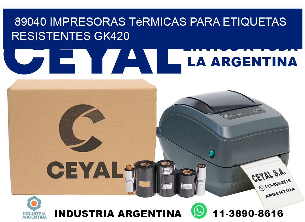 89040 impresoras térmicas para etiquetas resistentes GK420