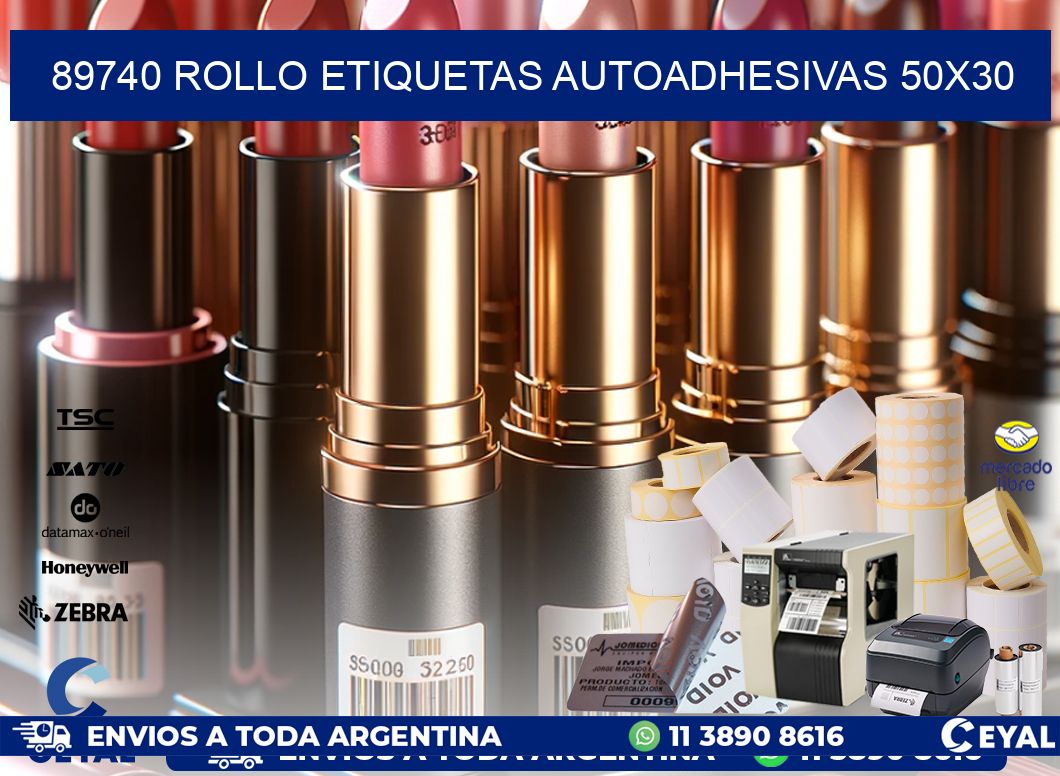 89740 Rollo Etiquetas autoadhesivas 50×30