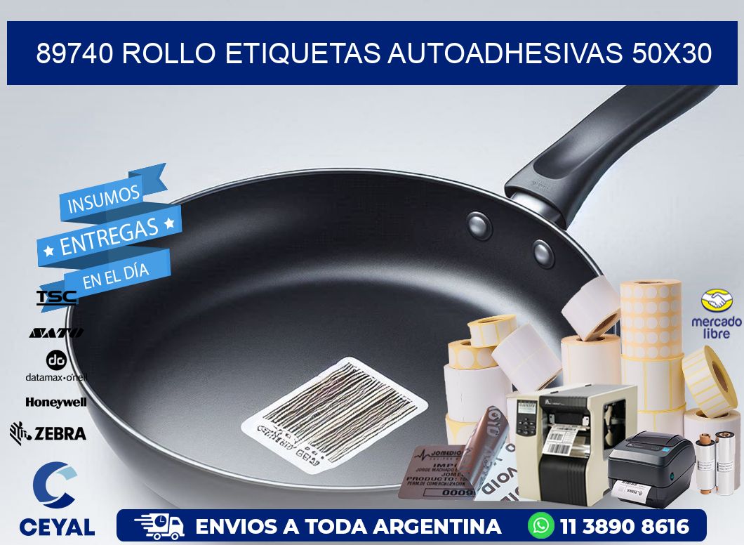 89740 Rollo Etiquetas autoadhesivas 50x30