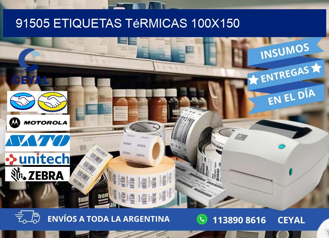 91505 etiquetas térmicas 100×150