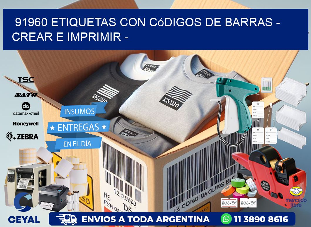 91960 etiquetas con códigos de barras – Crear e imprimir –